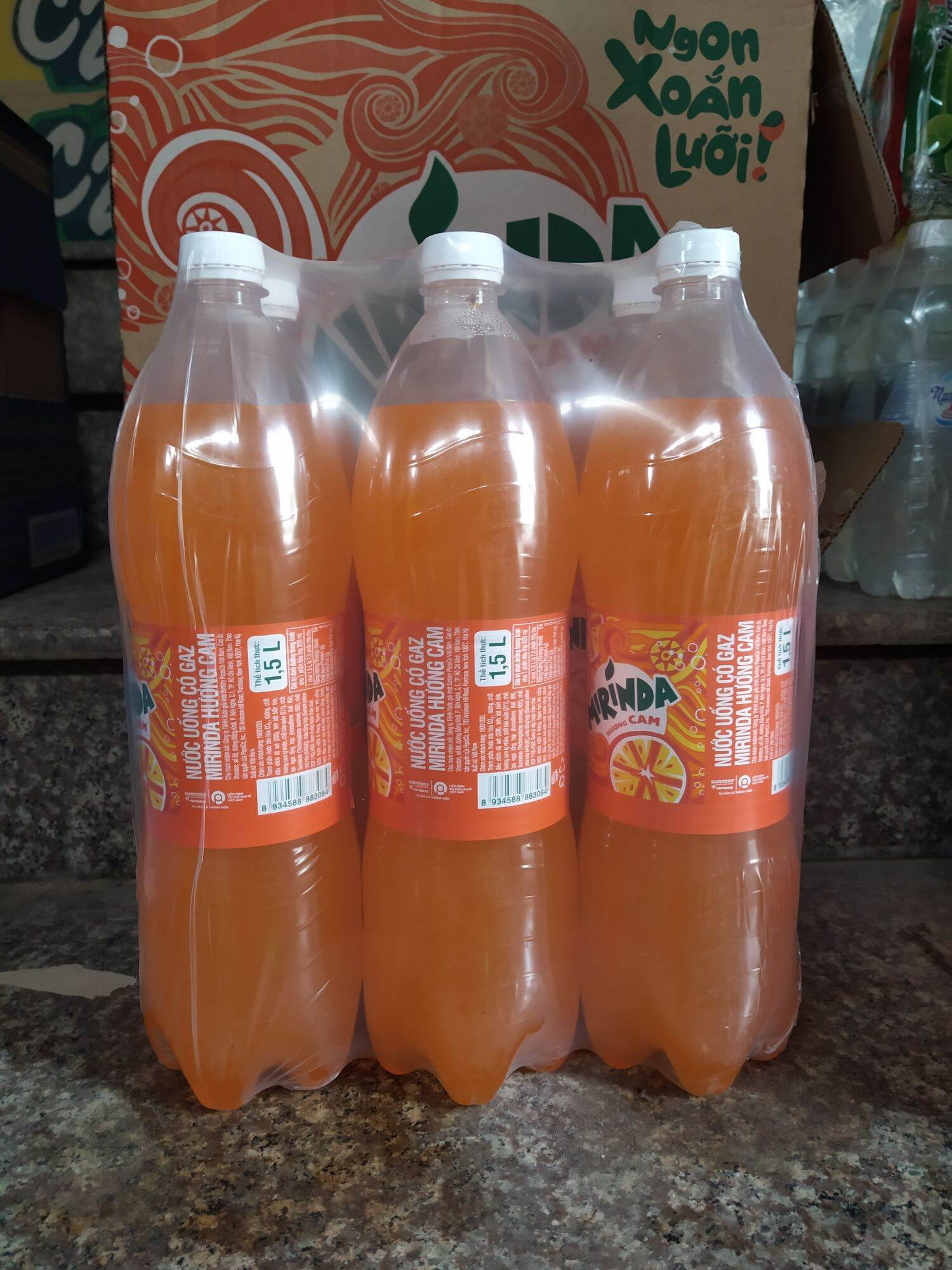 Lốc nước cam Mirinda 6 chai 1.5l