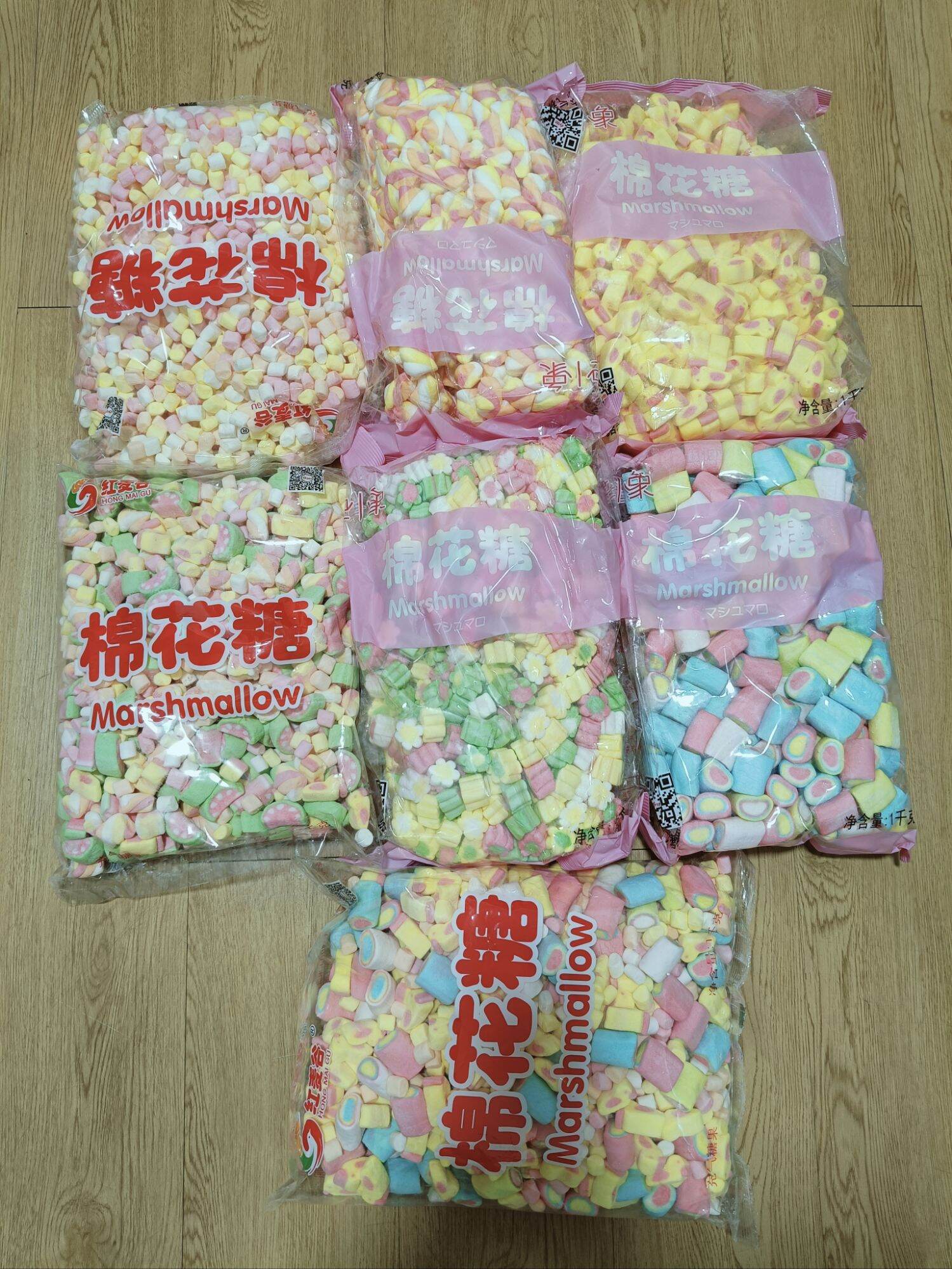 kẹo bông gòn MARSHMALLOW 1.000g (ib lựa mẫu)