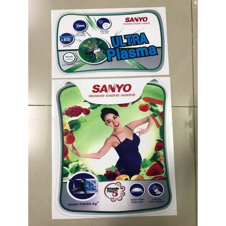 combo 20 tem dán tủ lạnh Sanyo