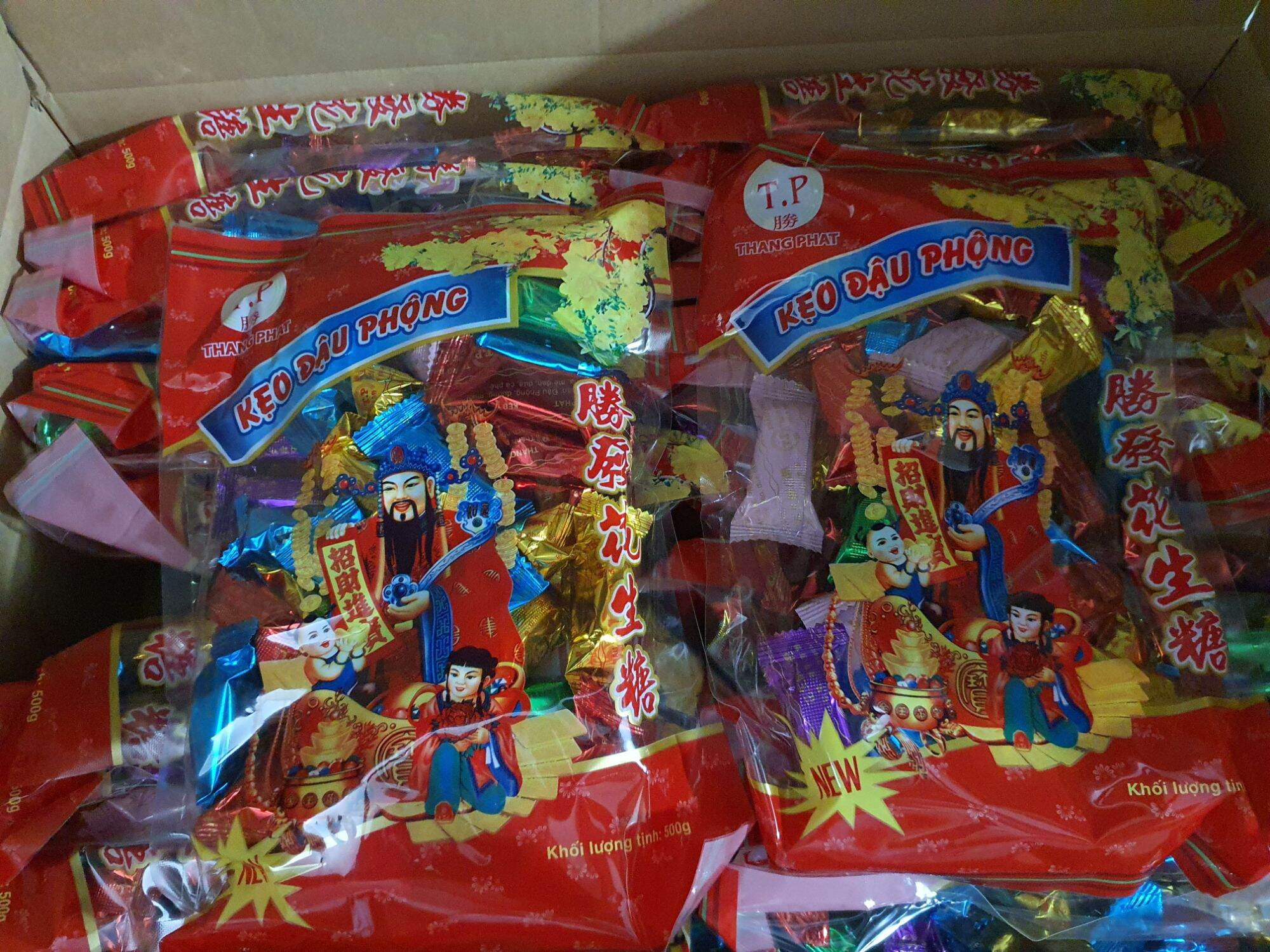 Kẹo Bơ Đậu Phộng Đủ Màu Đủ Vị 500G