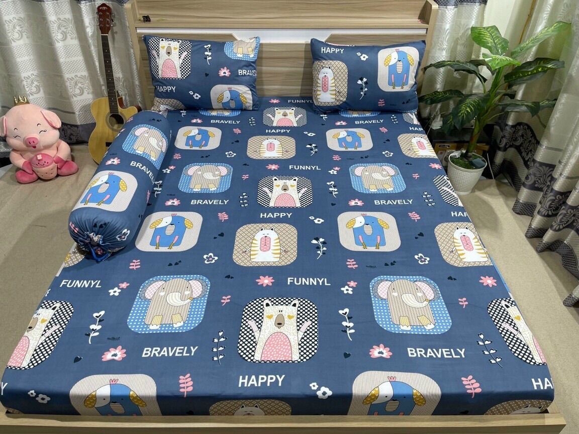 Set 4 drap áo gối THUN LẠNH HÀN QUỐC