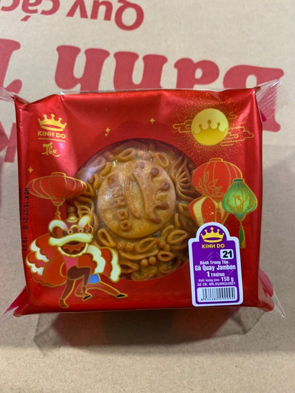 Bánh trung thu kinh đô gà quay jambon 1 trứng 150g-21