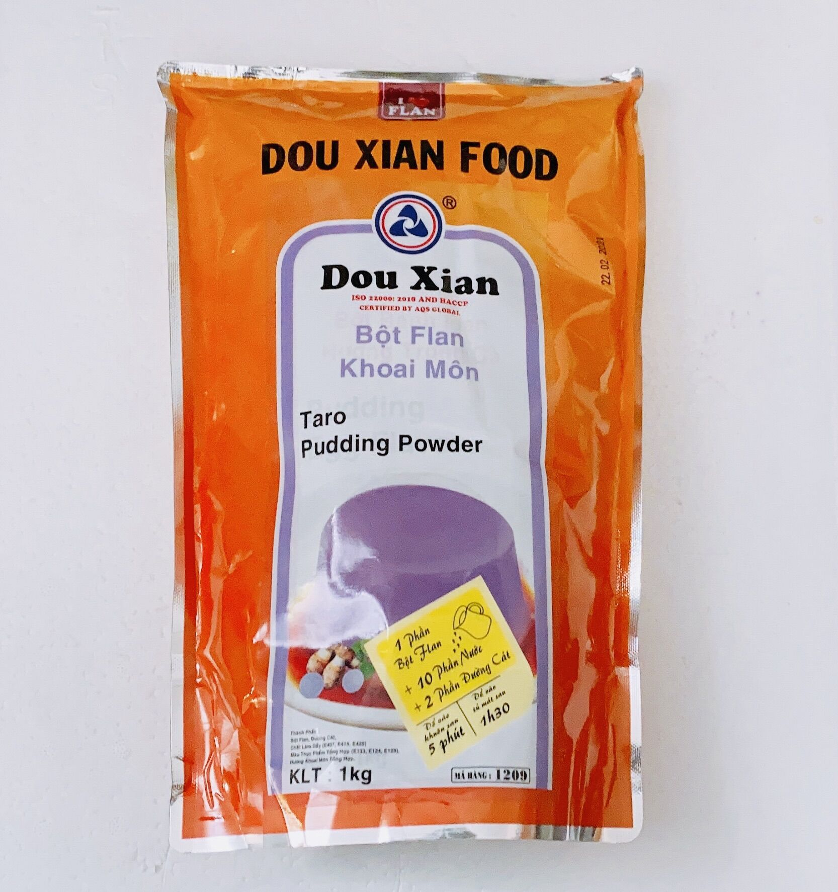 Bột pudding khoai môn Dou xian 1kg