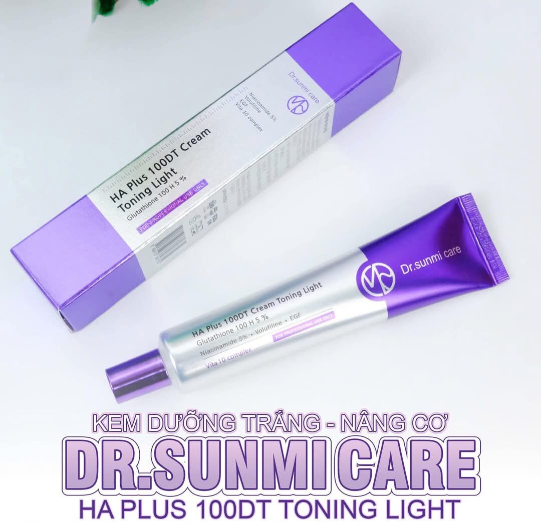 Kem Dưỡng Trắng Da Nâng Cơ Dr.Sunmi Care HA Plus 100DT Cream Toning Light