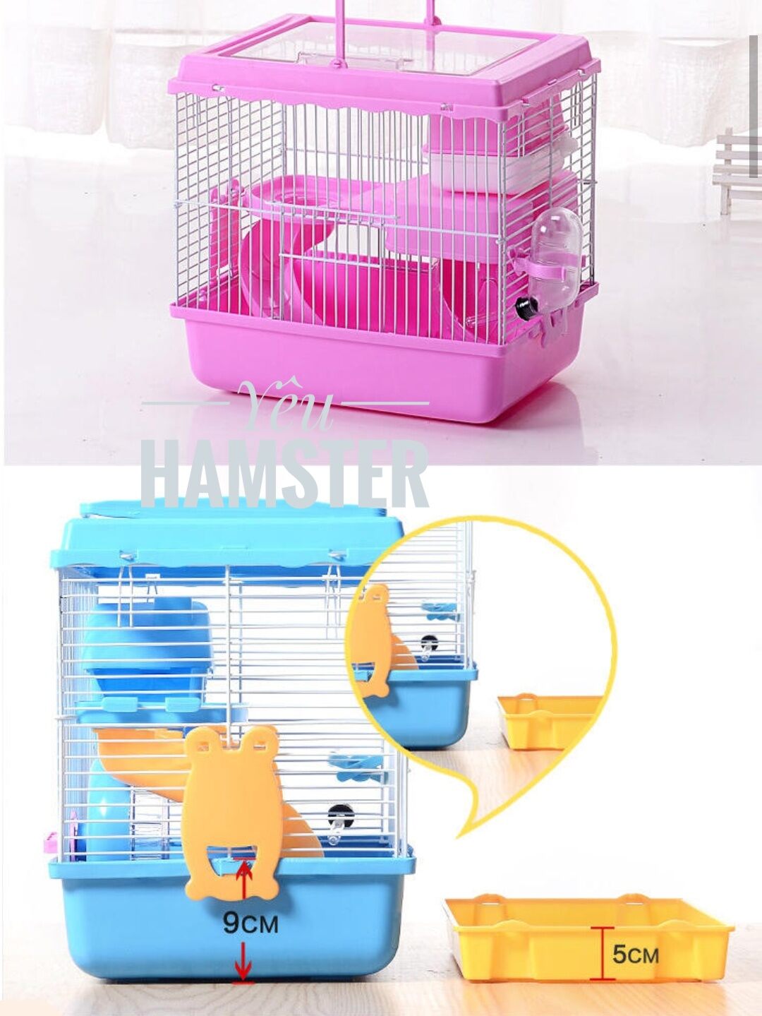 Lồng Ếch nắp mica cho hamster, thú cưng