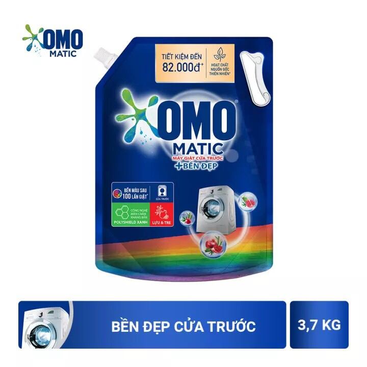 Nước giặt omo matic cửa trước túi 3,7kg