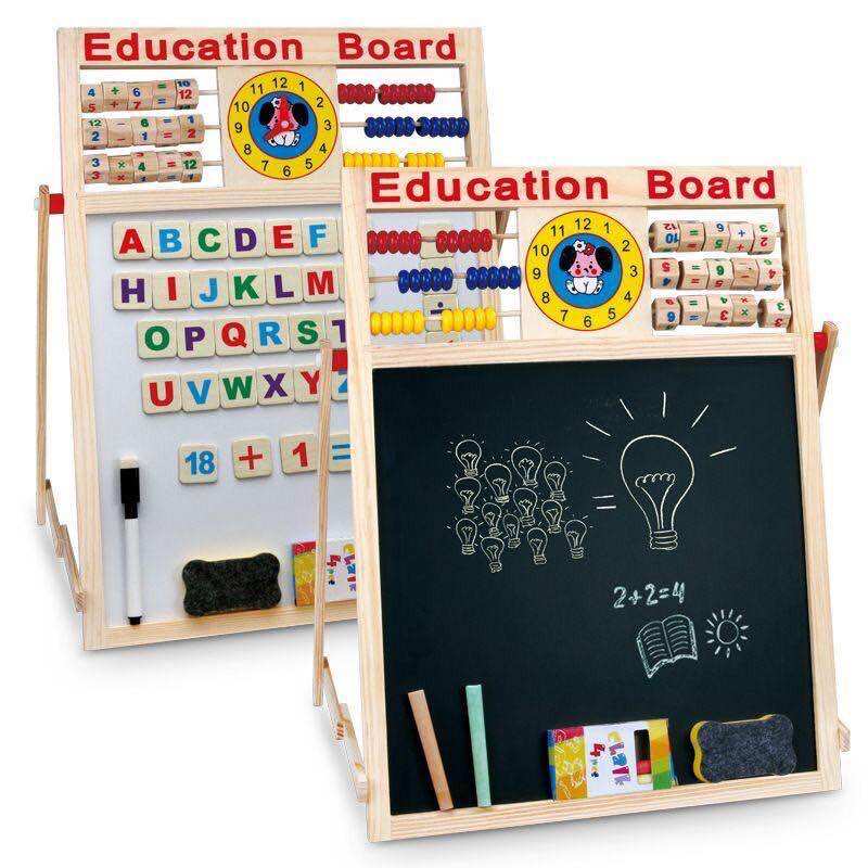 Bảng Education Board/Bảng nam châm từ tính/ Bảng gỗ Viết 2 mặt Thông Minh