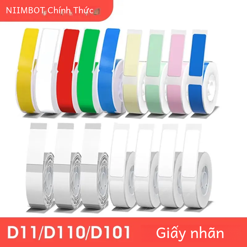 Niimbot Mini Máy In Nhãn Nhiệt Giấy D11 D110 D101 Tương Thích Chống Thấm Nước Chống Dầu Chống Trầy Xước Không Cần Keo Dán