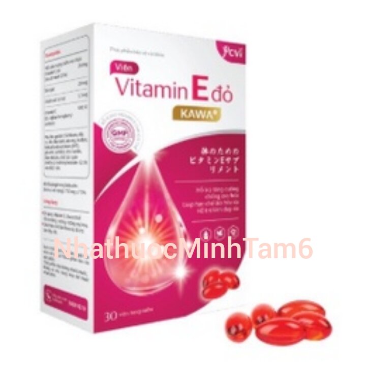 Vitamin E đỏ Kawa – Bổ sung vitamin E, làm đẹp da, ngừa lão hóa da