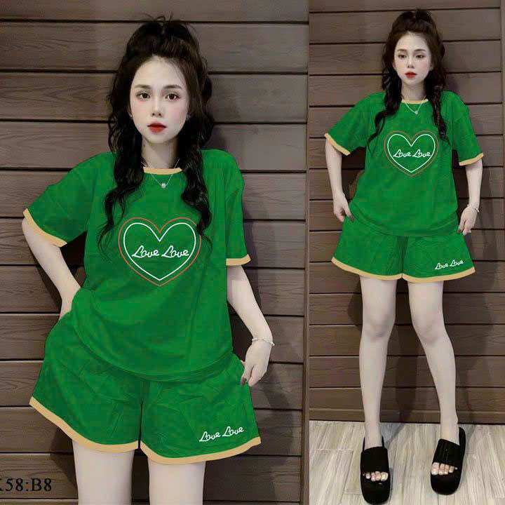 SÉT BỘ NỮ NGẮN THUN COTTON THÊU CAO CẤP