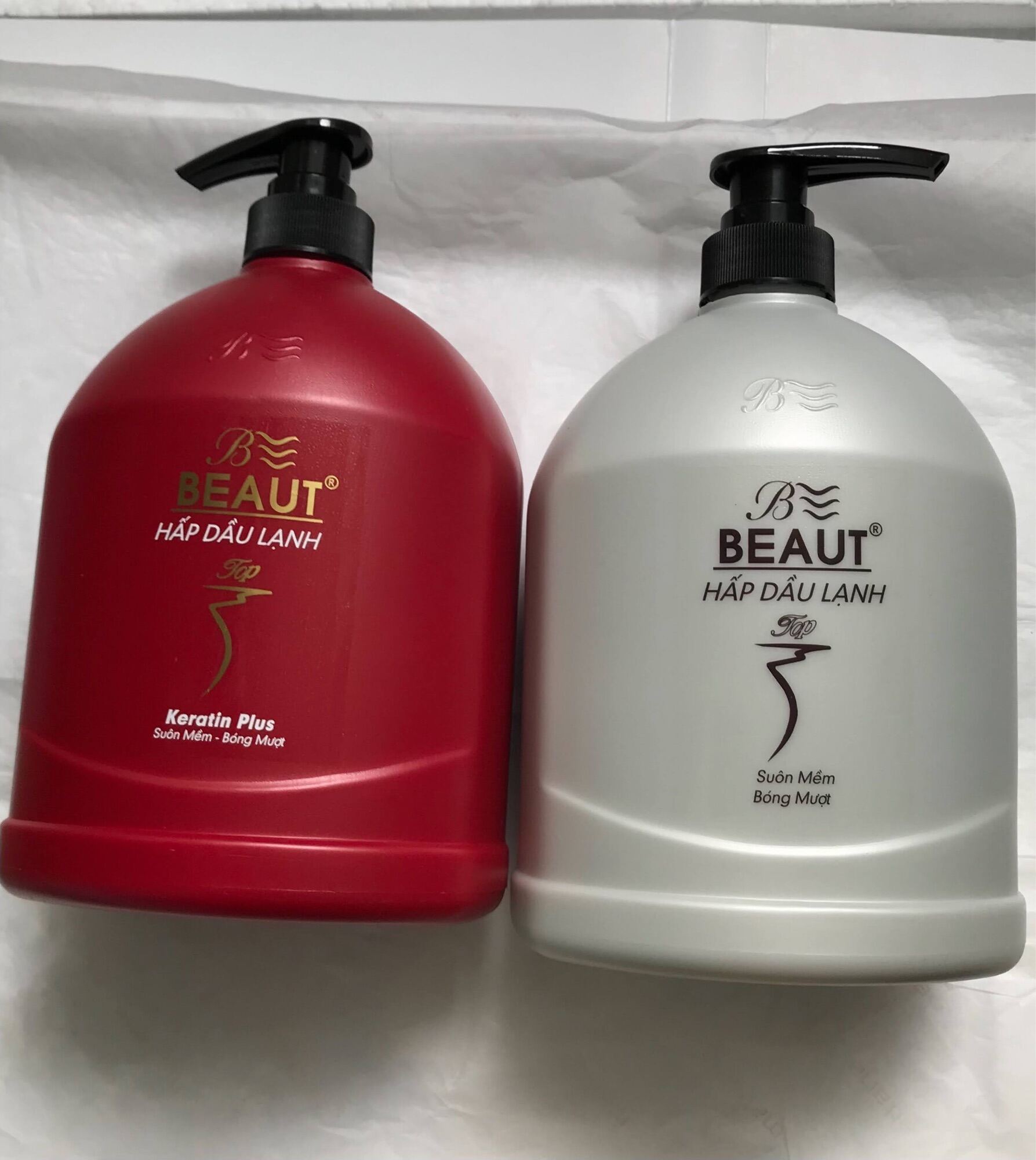 Hấp dầu lạnh KERATIN Plus (kem ủ dưỡng tóc) BEAUT 1000ml (có thể dùng như dầu xả) Màu đỏ - Hương Hoa, Màu Xám - Thơm mát