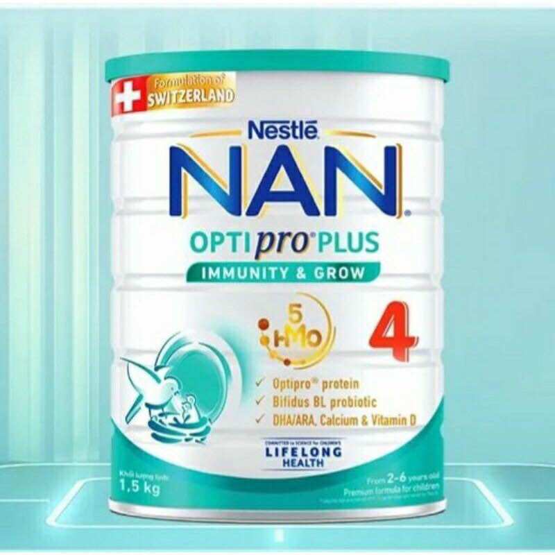 Mẫu mới-Sữa bột Nan Optipro Plus 4 1500g