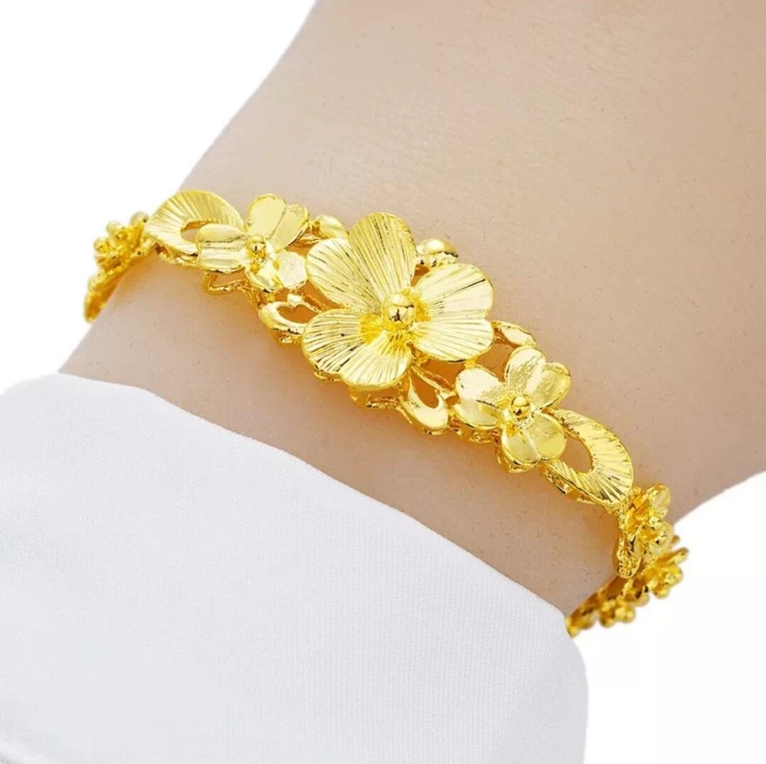 lắc tay hoa mai mạ vàng cao cấp