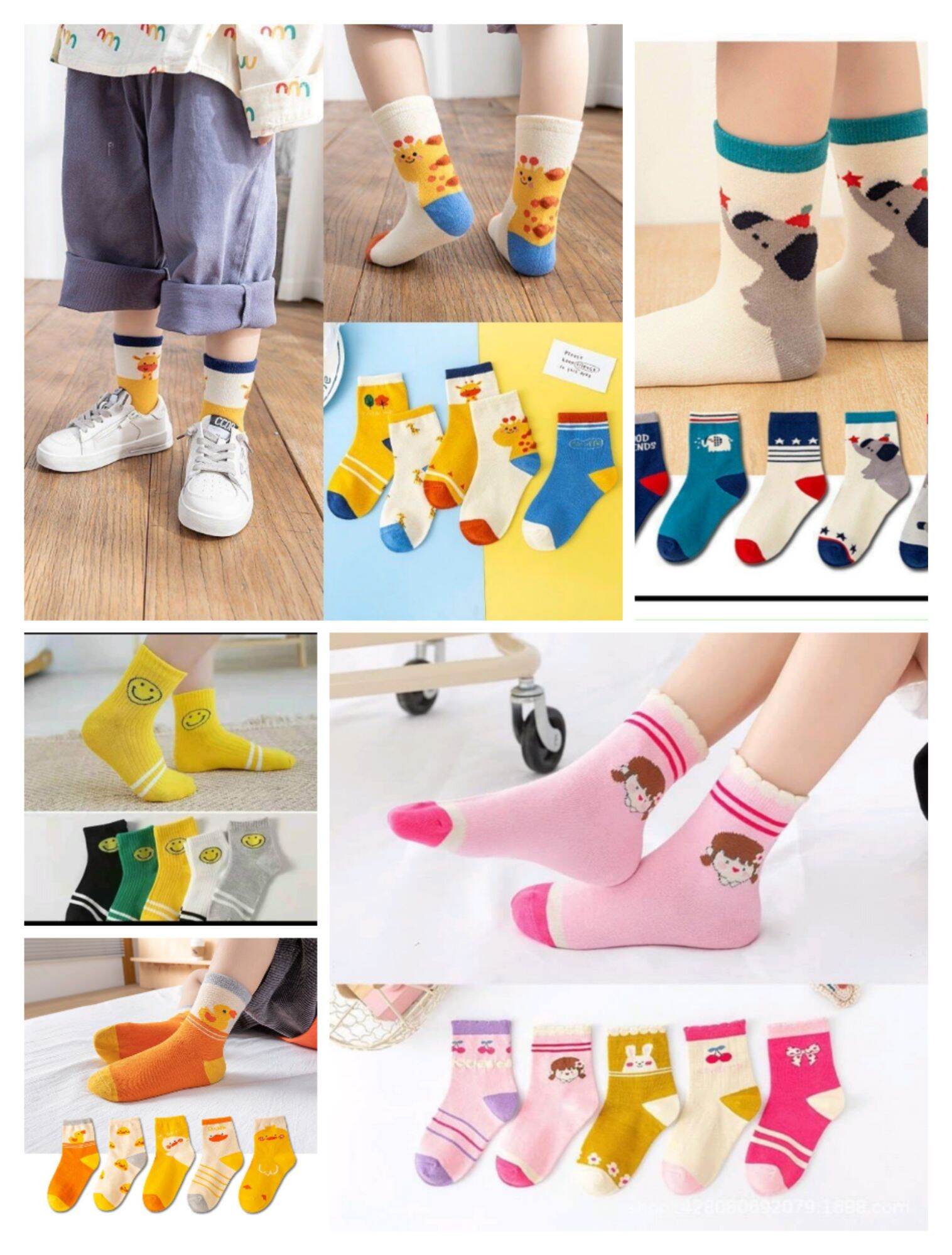 Sét 5đôi vớ ô tô, siêu nhân, gấu nâu công chúa , tấp up nhiều màu sắc cho bé