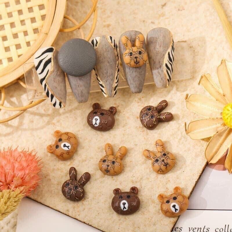 Charm nơ,gấu gắn móng tay