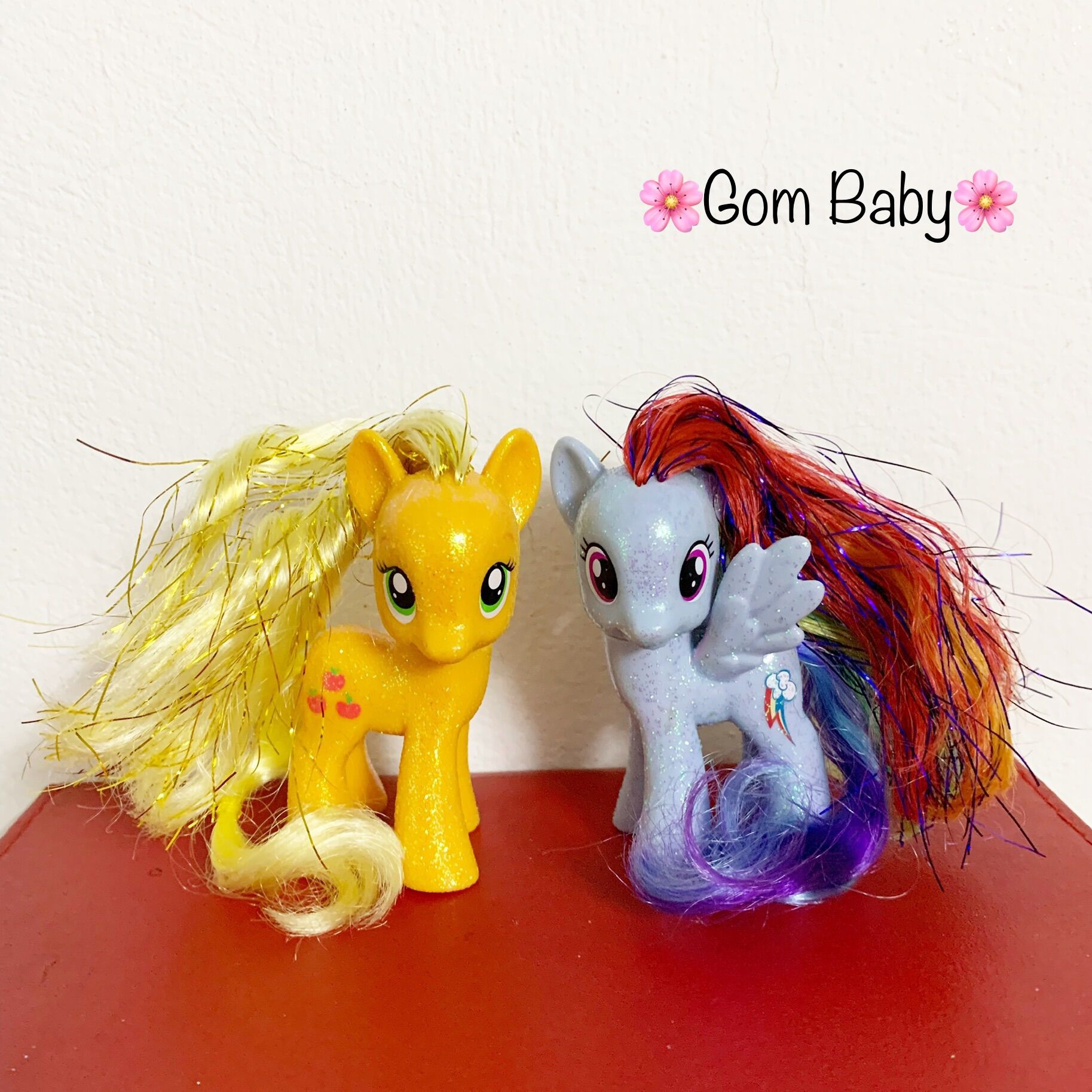 Set 2 ngựa pony nhũ lấp lánh kim tuyến