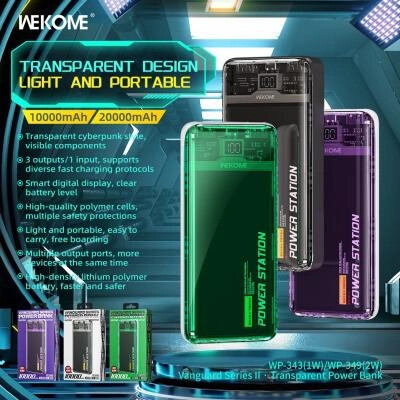 Pin dự phòng sạc nhanh wekome wp343,349 10.000mah, 20.000mah