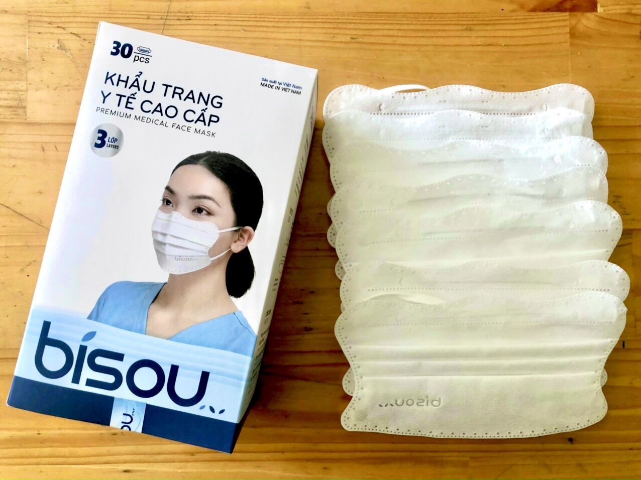 Khẩu trang bisou - hộp 30 cái