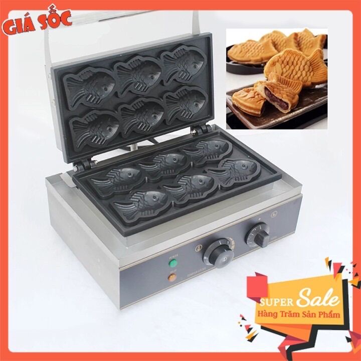 Máy làm bánh cá Taiyaki 6 con