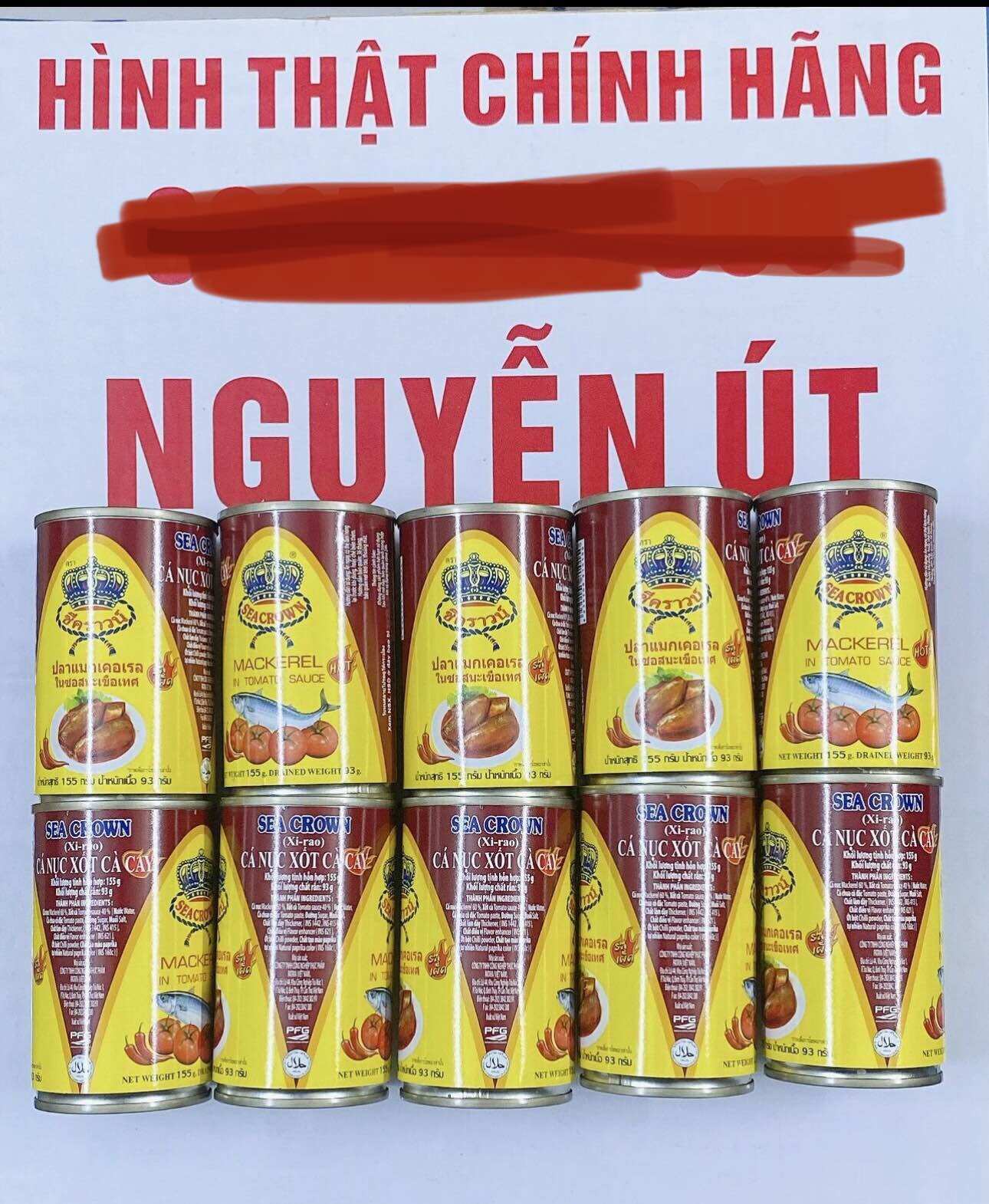 [HCM]Cá nục sốt cà cay sea crown 155g x 10 hộp