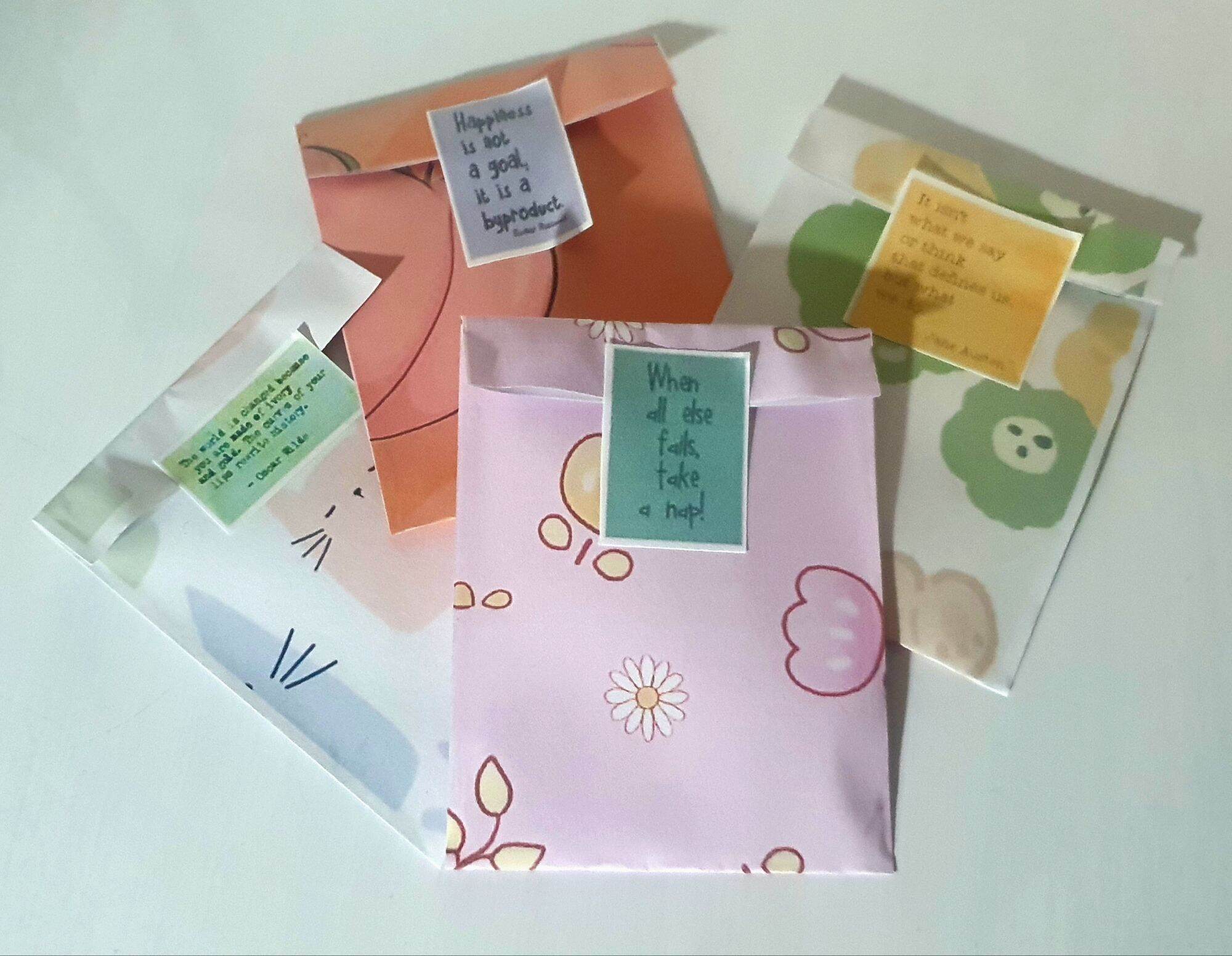 Set 5 túi giấy màu sắc dễ thương, đựng quà đựng sản phẩm- trứngngáongơ