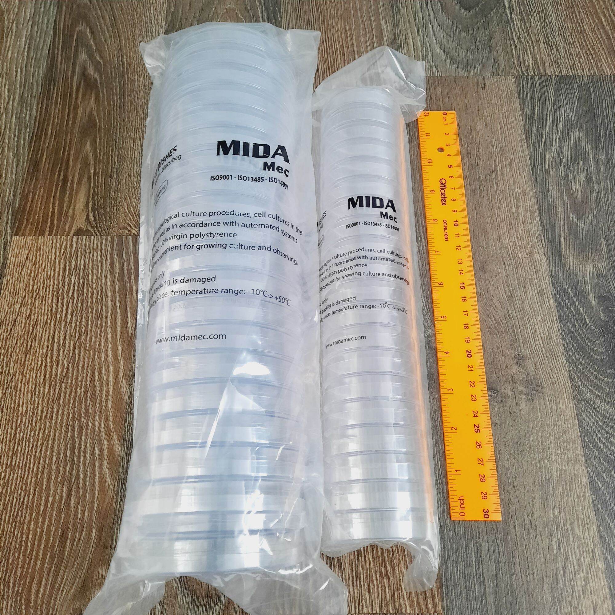 Đĩa petri nhựa 90x15mm, 60x15mm đã tiệt trùng