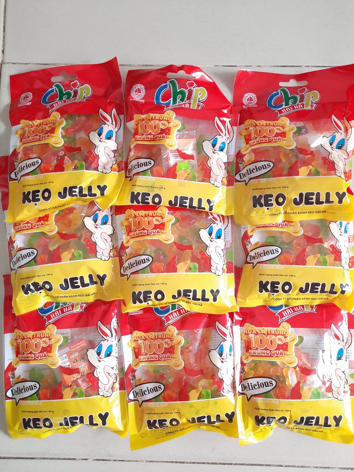 Combo 5 bịch kẹo dẻo Chip Hải Hà (5 bịch × 100g)