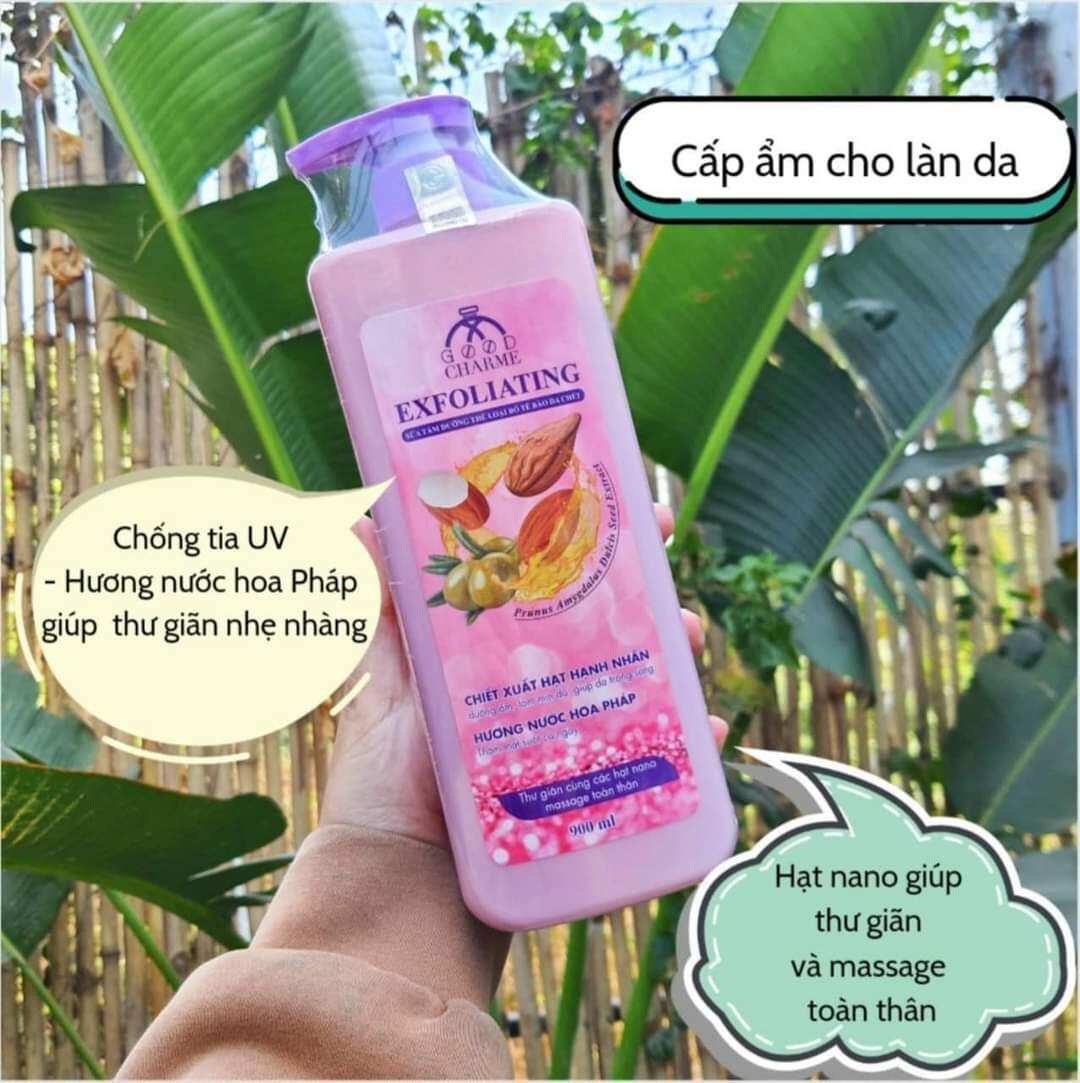 Sữa tắm nước hoa nữ 900ml charme kèm nước hoa mini