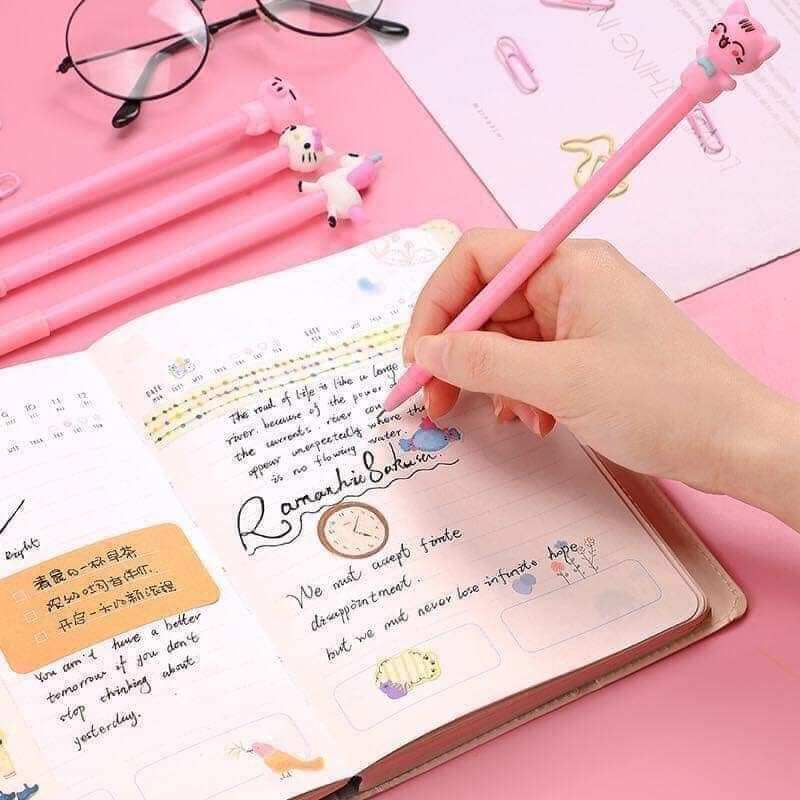 Bút bi nước hình thú nhiều màu cute
