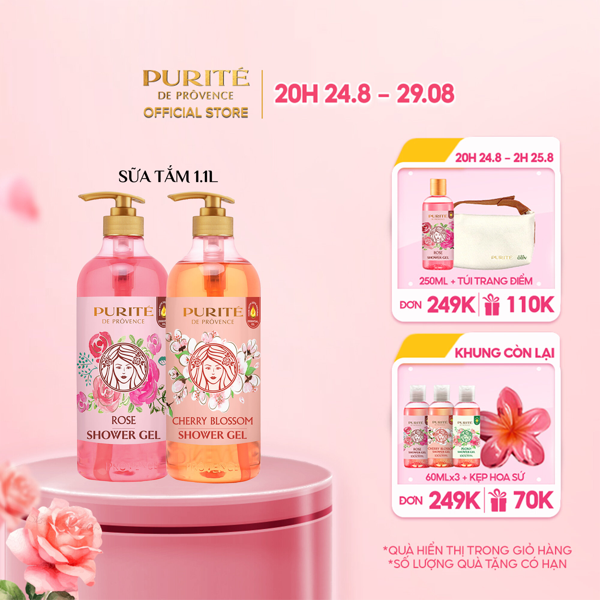 Sữa tắm thiên nhiên purité 1100ml