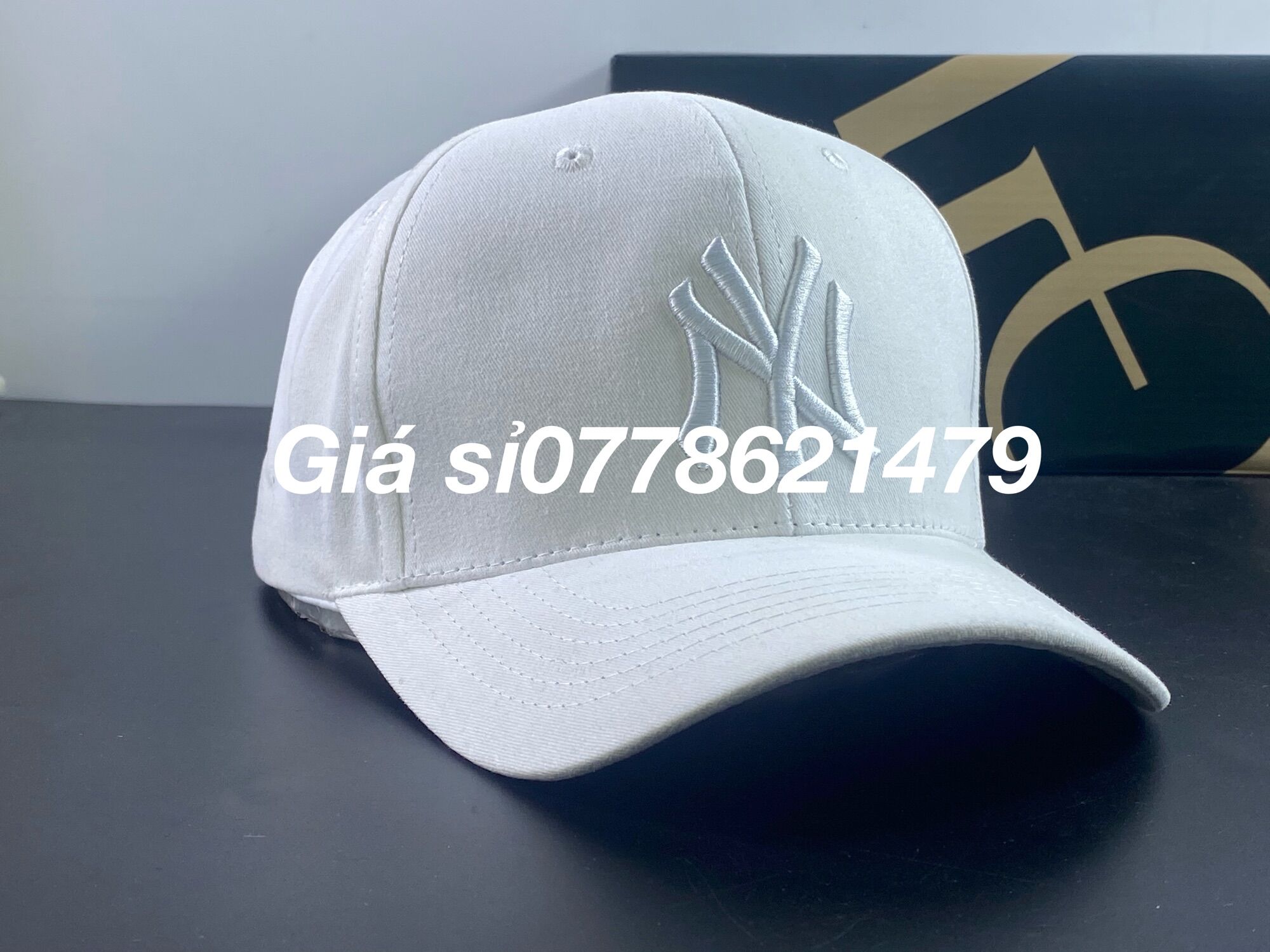 Mũ kết lưỡi trai — nón lưỡi trai kaki full tem thêu N-Y thể thao thời trang