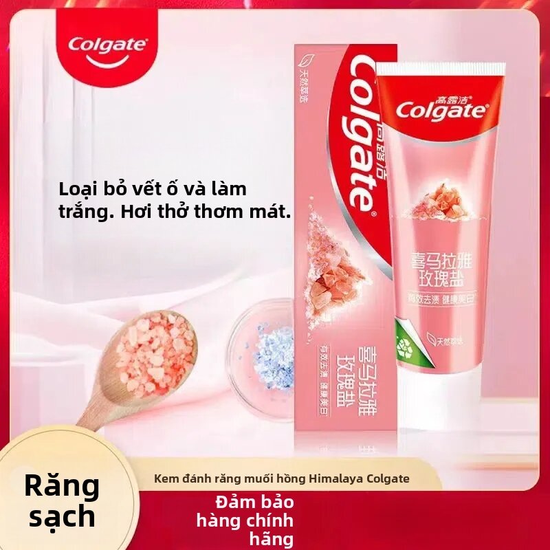 Colgate | Kem Đánh Răng Colgate Himalayan Rose Salt 120g Gói Gia Đình - Công Thức Muối Hồng Tự Nhiên, Hàng Mới Và Cũ Giao Chung