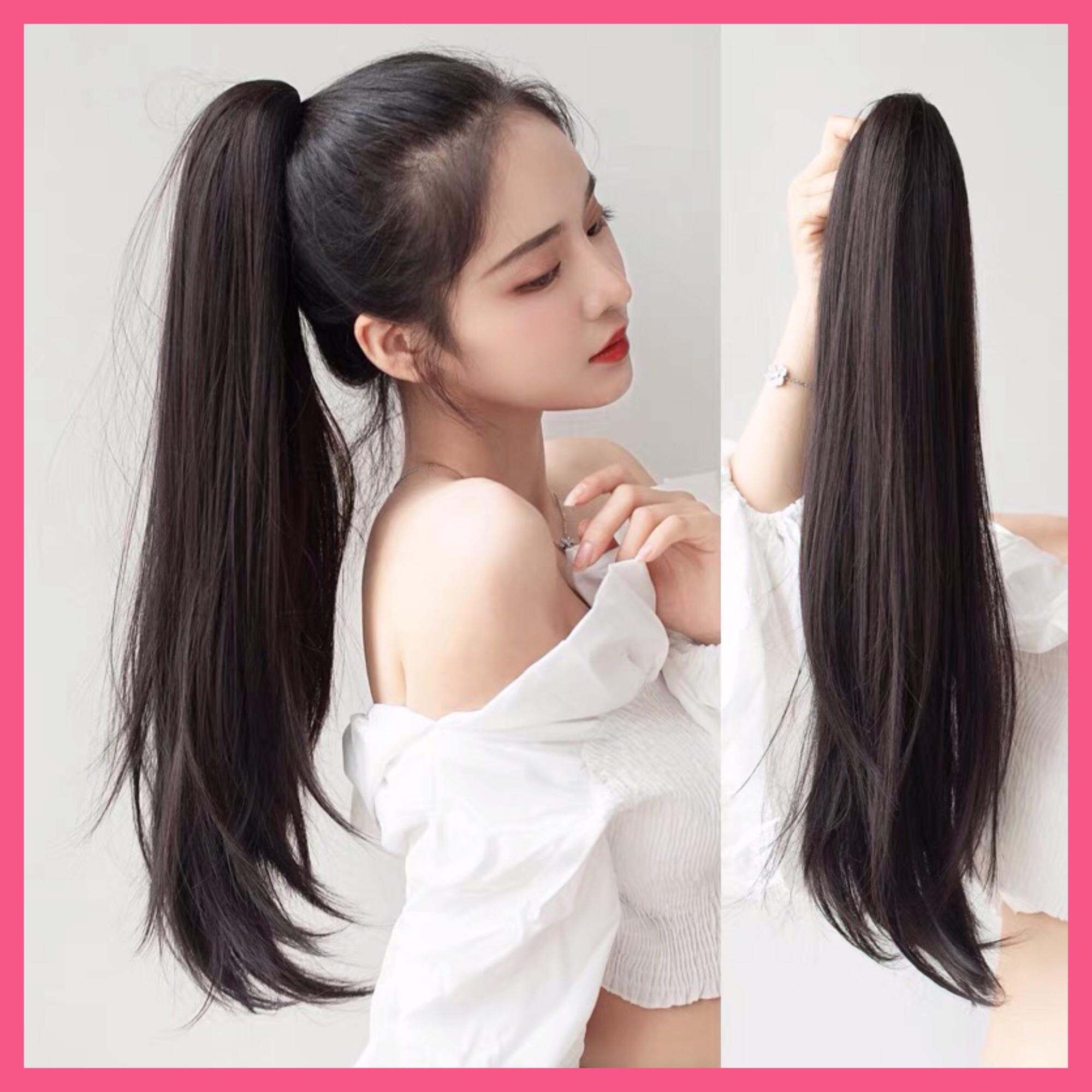 Ngoạm Tóc Giả Dài Cụp Chữ C Nữ Tính, Đuôi Tóc Giả Cao Cấp