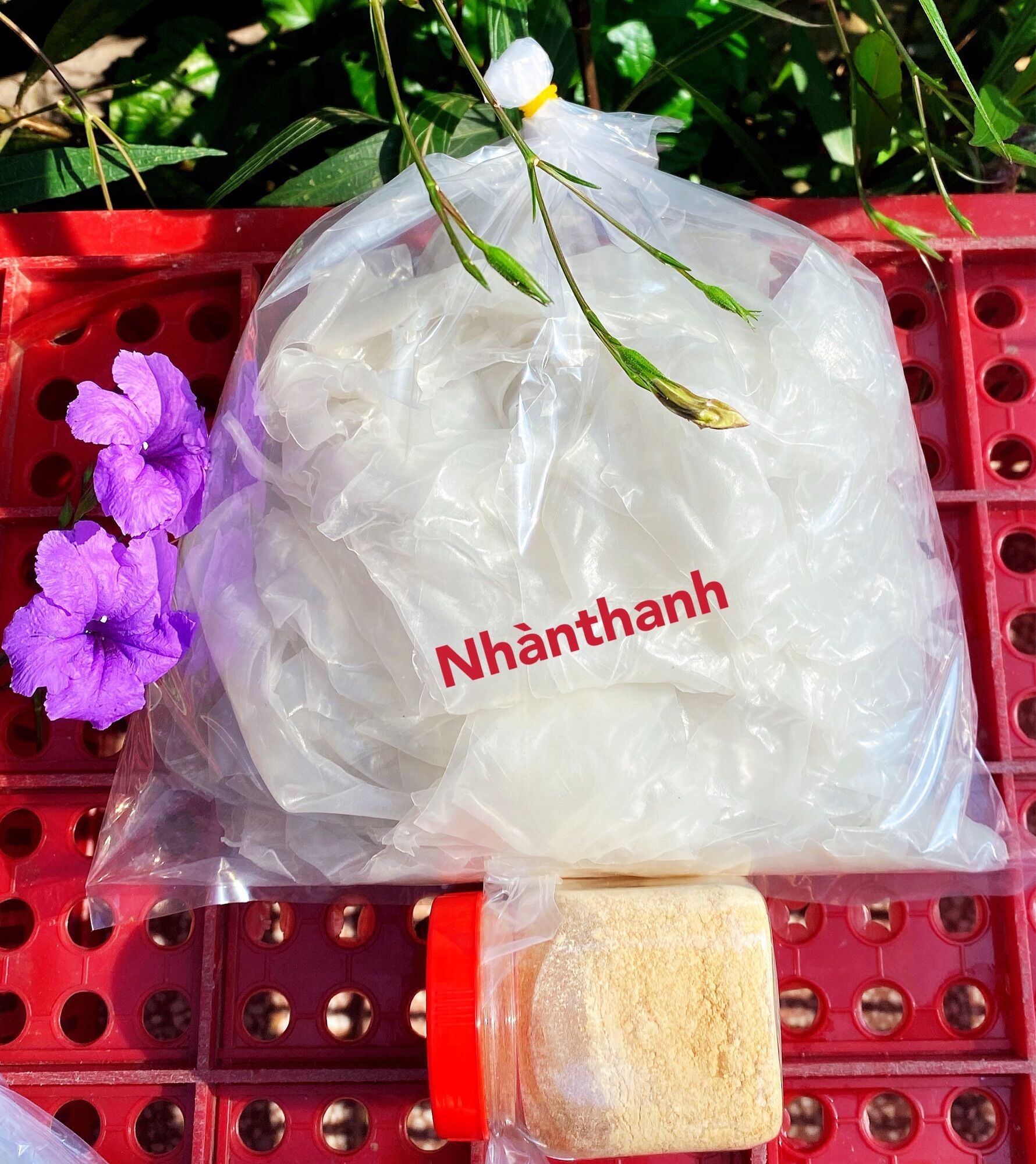 1kg bánh tráng rìa dẻo phơi sương ngon 200g muối nhuyễn tây tinh