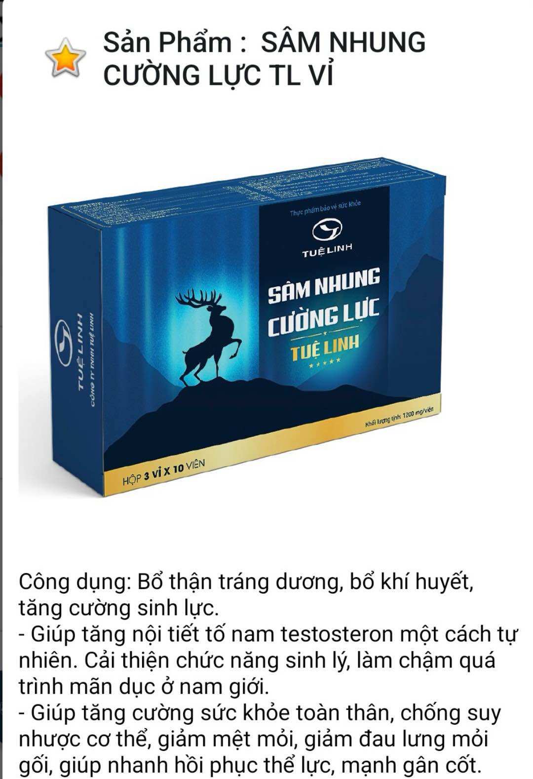 Sâm nhung cường lực tuệ linh