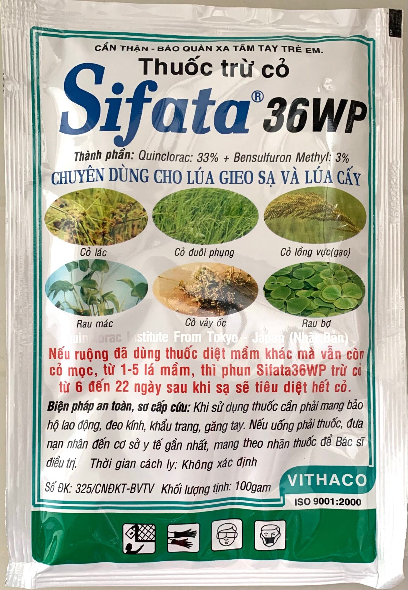Thuốc trừ cỏ sifata 30wp gói 100g - chuyên dùng cho lúa gieo sạ và lúa cấy