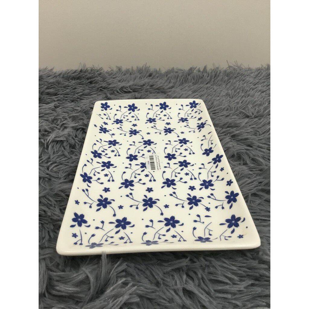Dĩa sứ chữ nhật 25 cm cao cấp nhiều mẫu