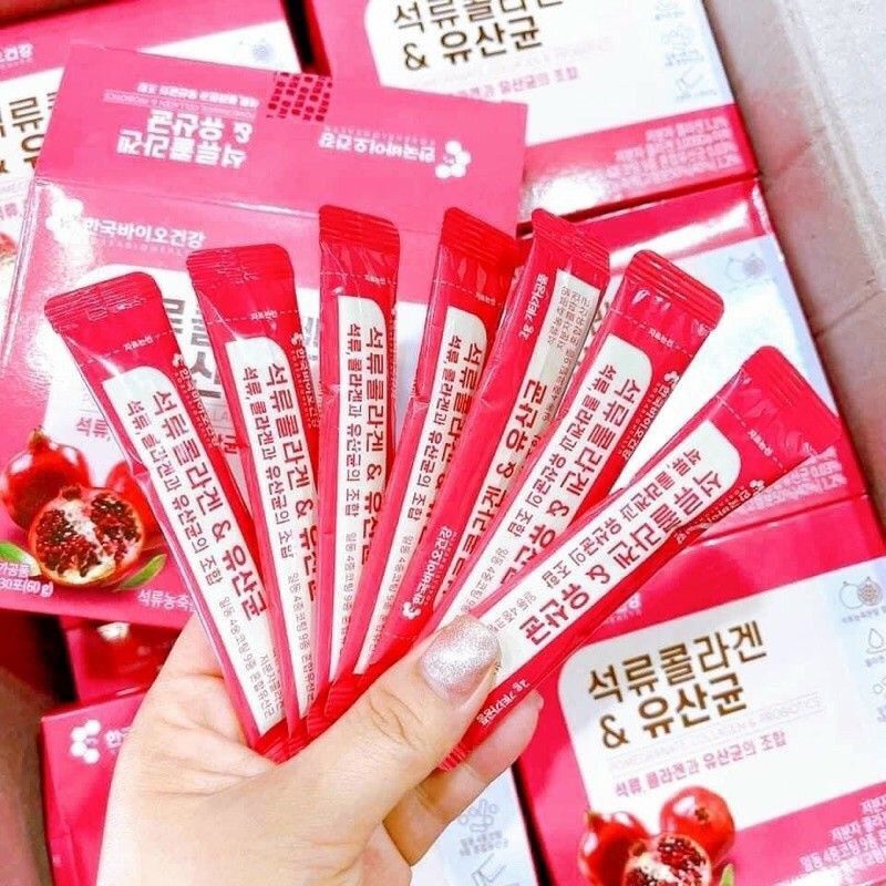 Hộp 30 gói bột lựu collagen Hàn Quốc