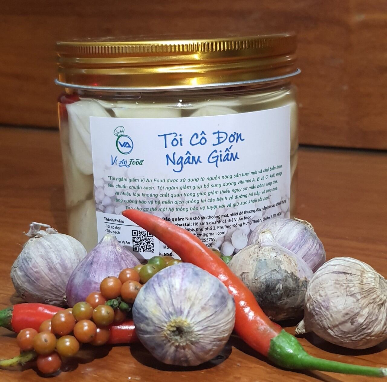 Tỏi cô đơn ngâm giấm 500g