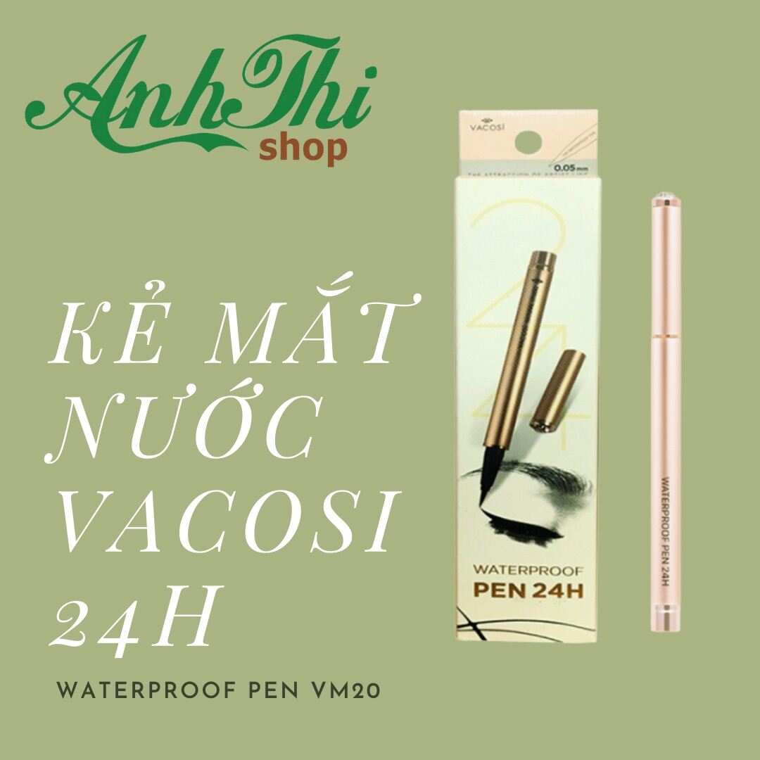 Bút Kẻ Mắt Nước Không Trôi Vacosi 24H Waterproof Pen Vm20