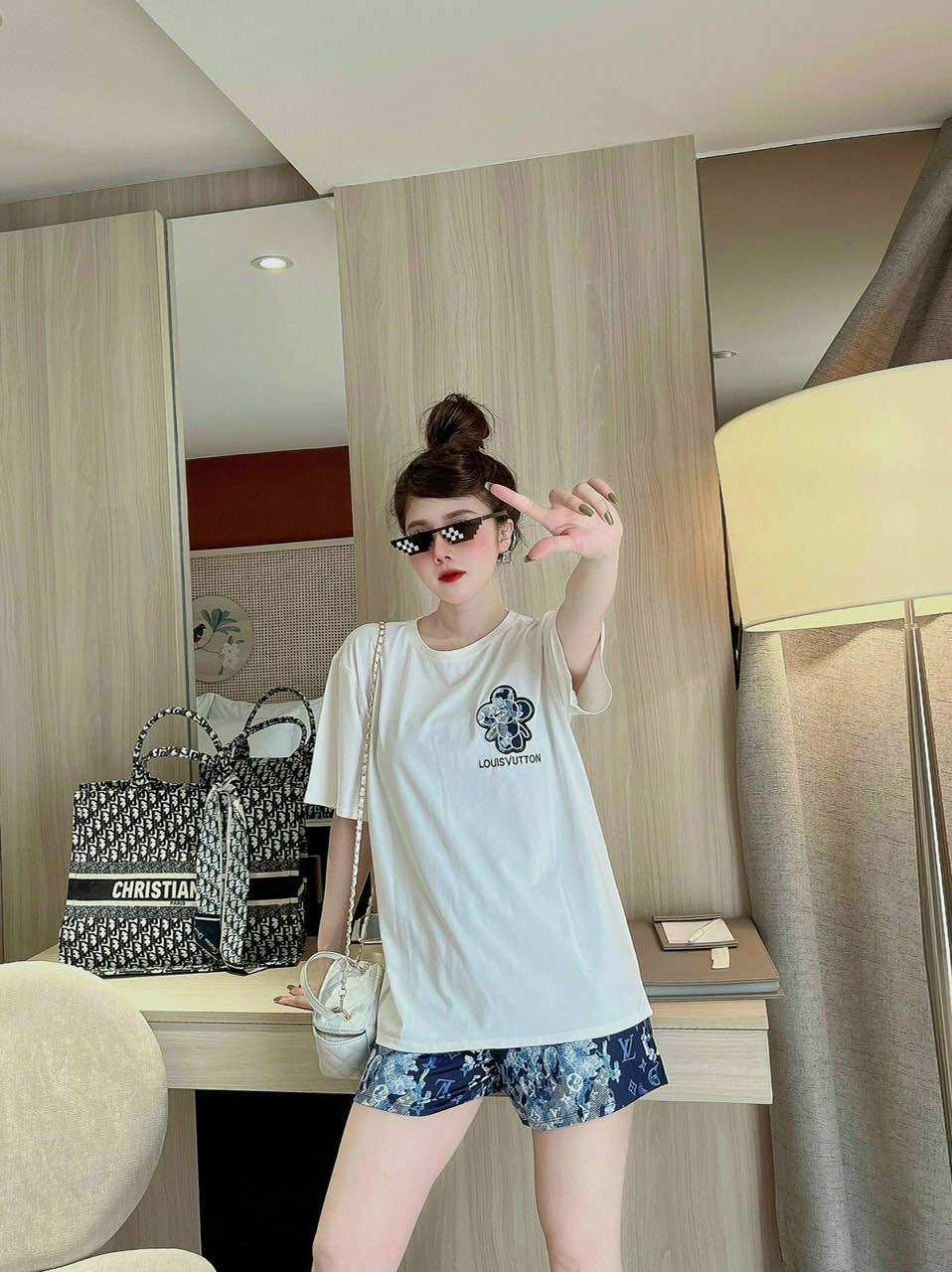 SÉT BỘ SHORT ĐI CHƠI COTTON PHỐI 3D SIÊU ĐẸP