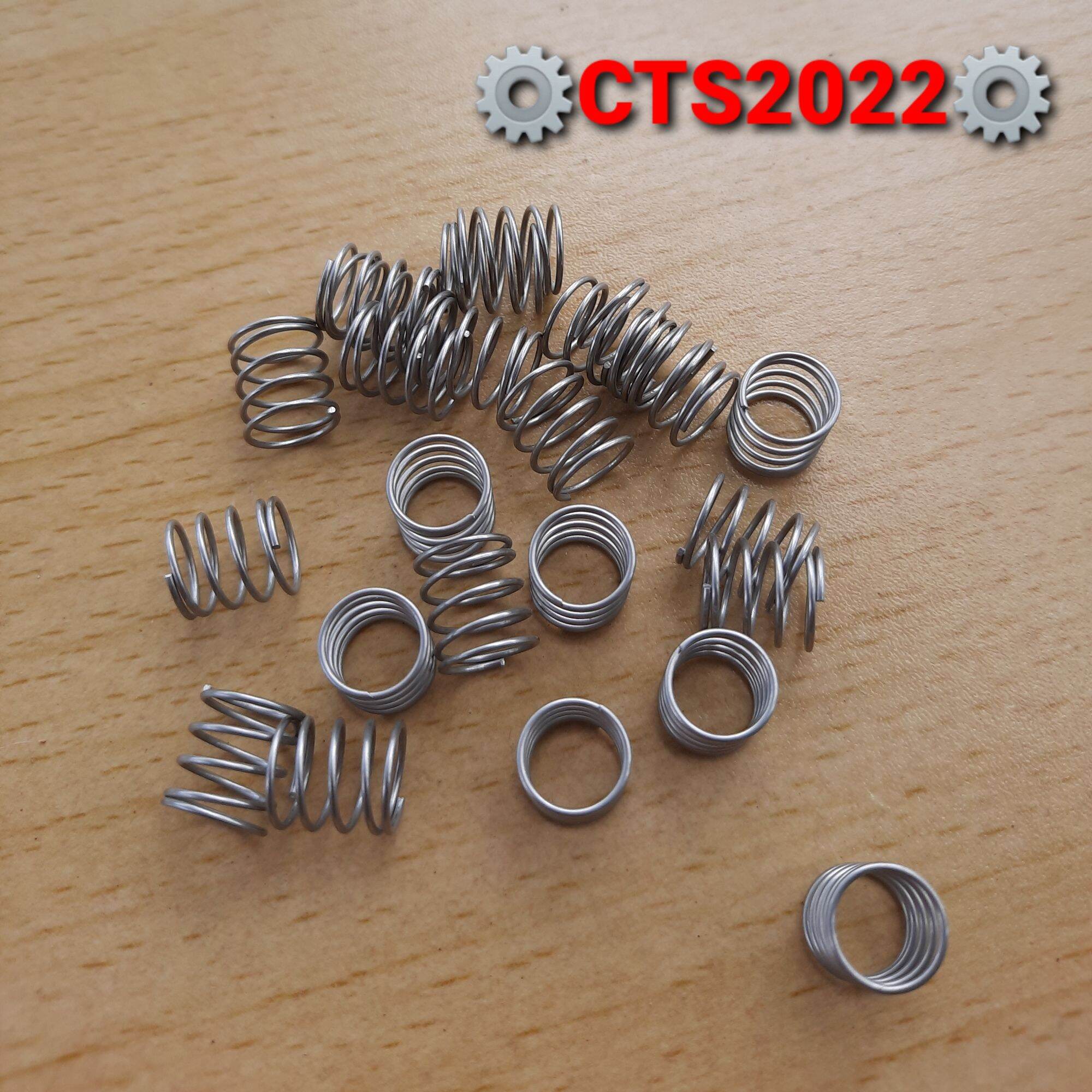Lò xo nén inox phi 9mm sợi 0.5mm dài 10mm