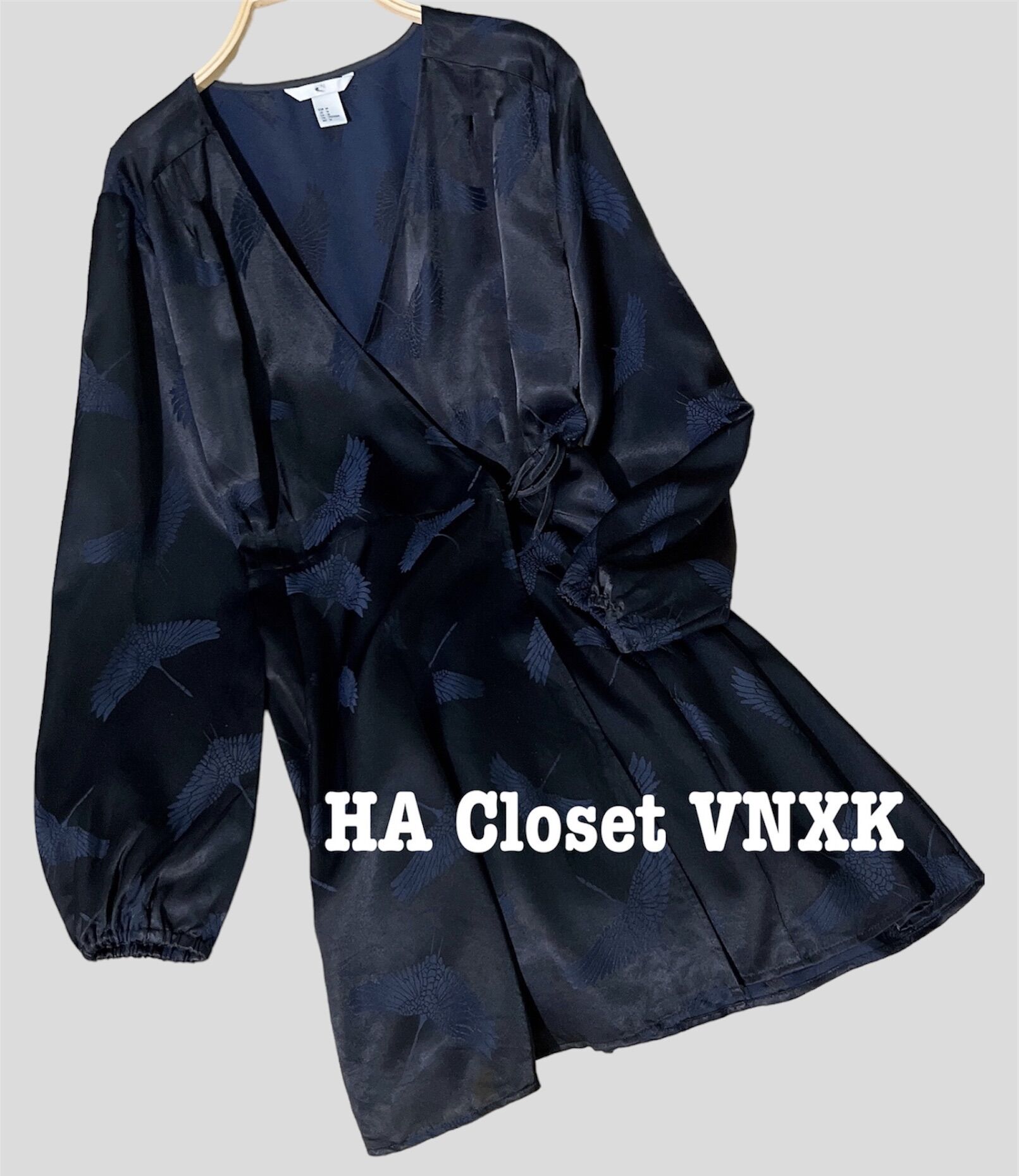 Đầm Lụa Đắp Chéo Ngực H&M Xuất Dư Xịn