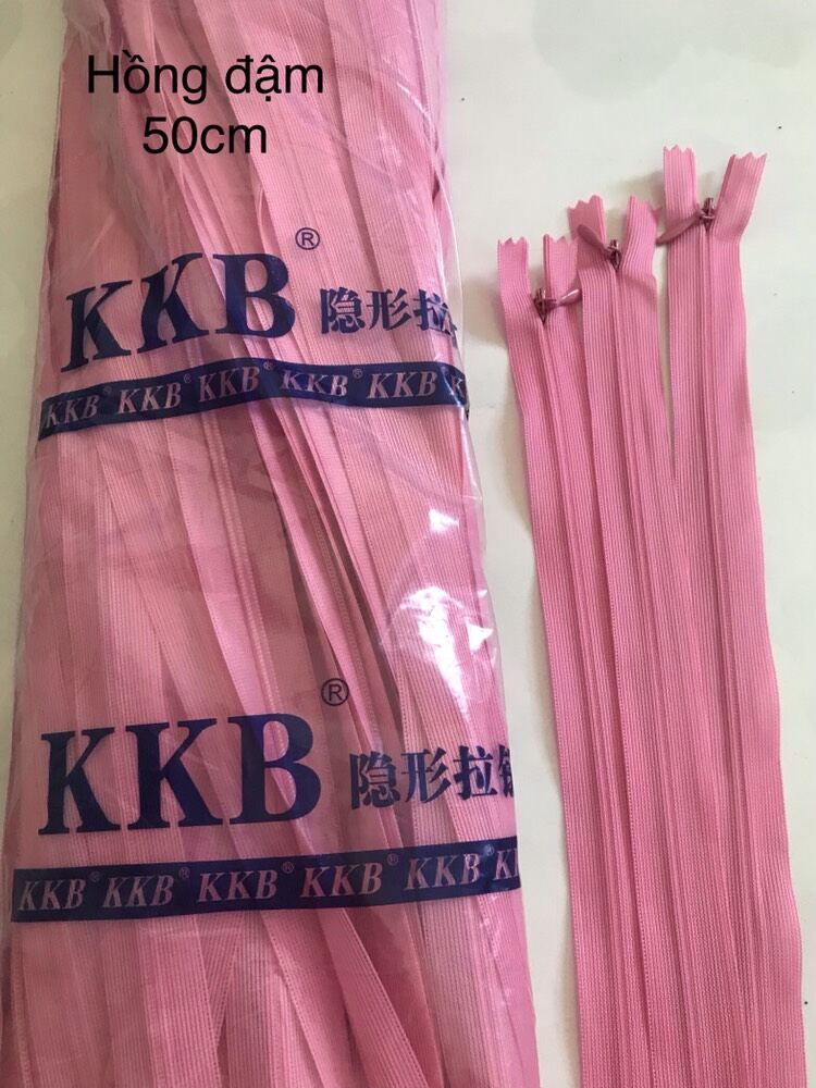 Dây kéo giọt lệ (giọt mưa), size 50cm, compo 5 sợi