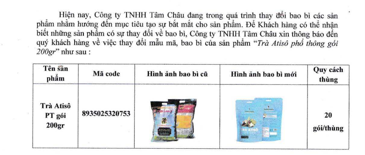 [HCM]TRÀ ATISO PHỔ THÔNG TÂM CHÂU 200G