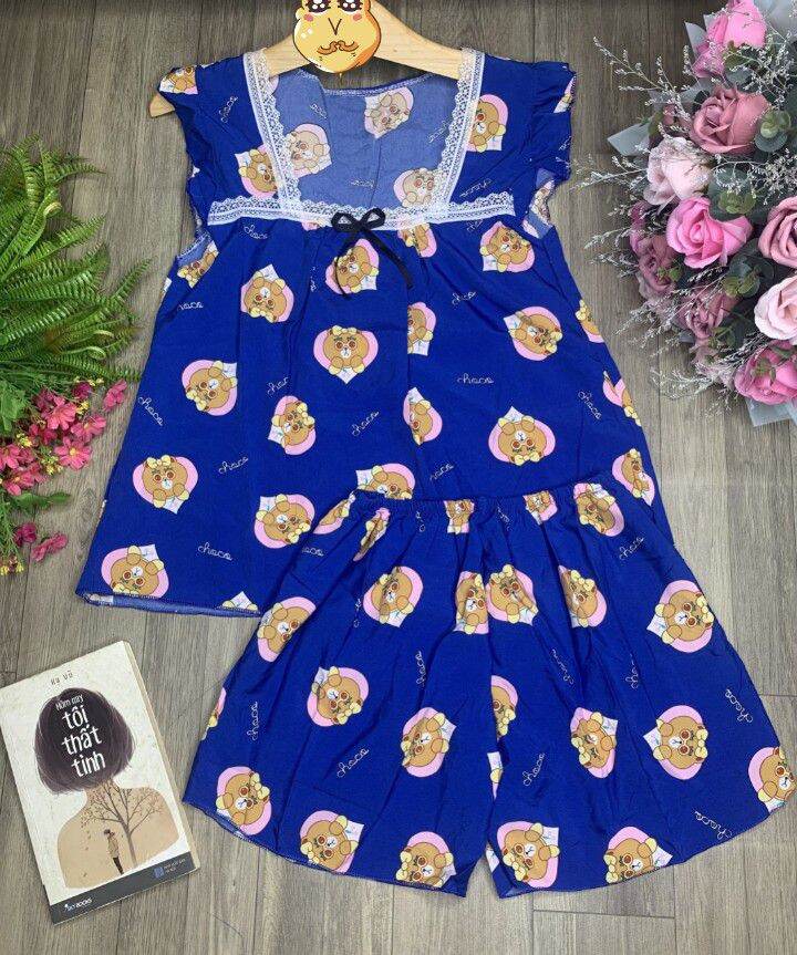 Đồ bộ đùi lụa hàn mặc nhà siu cưng