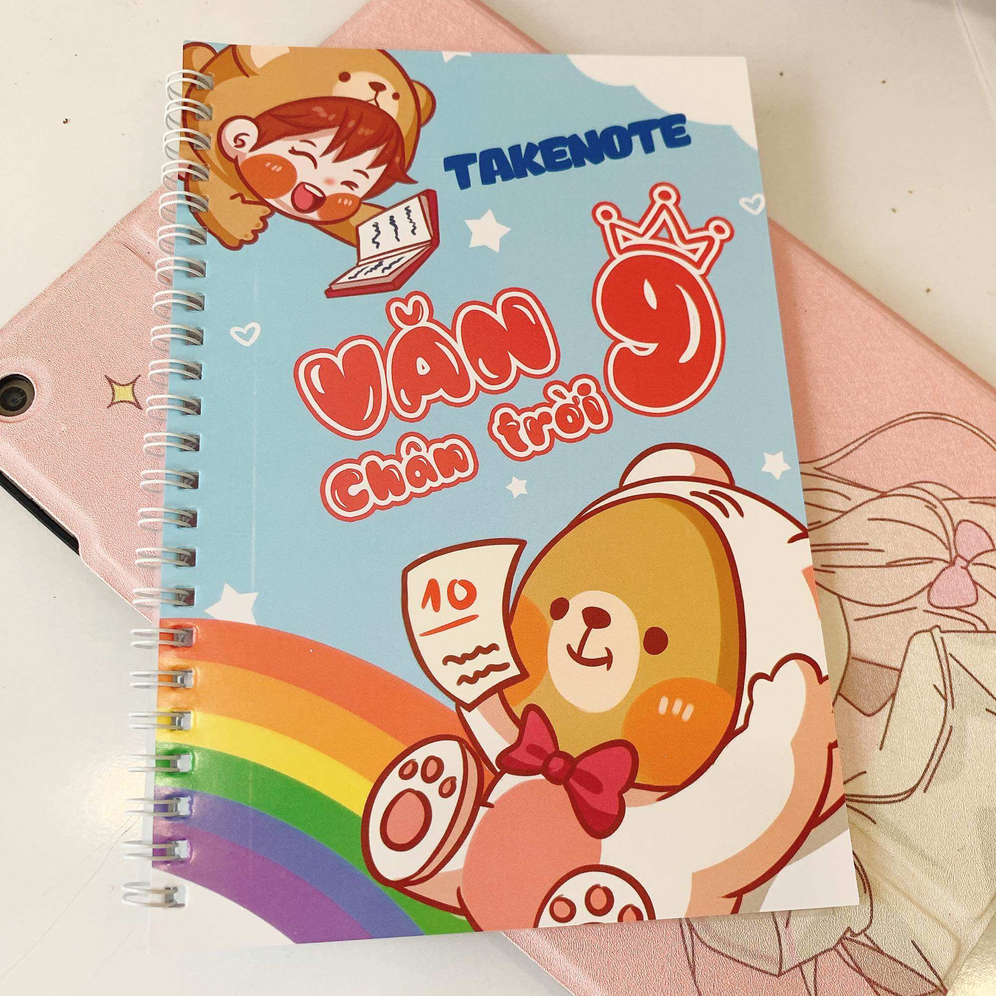 Takenote sổ tay ngữ văn 9 lò xo, còng sắt
