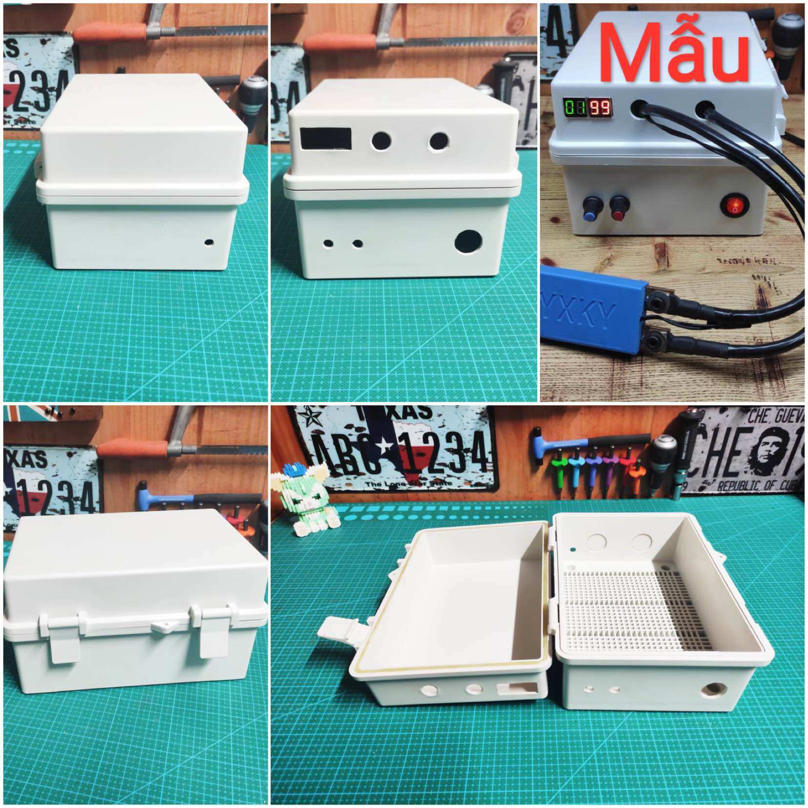 Hộp Chế Máy Hàn Cell Pin ( Giá Hộp Ko Bao Gồm Phụ Kiện - Hàng Có Sẳn )