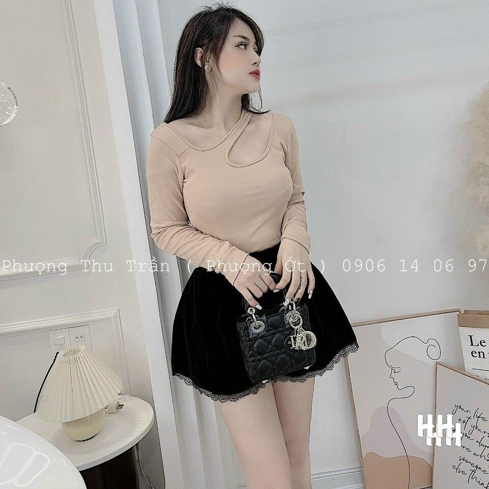 (SHOP BIGSIZE NỮ 50KG ĐẾN 90KG) áo thun cổ chéo borip
