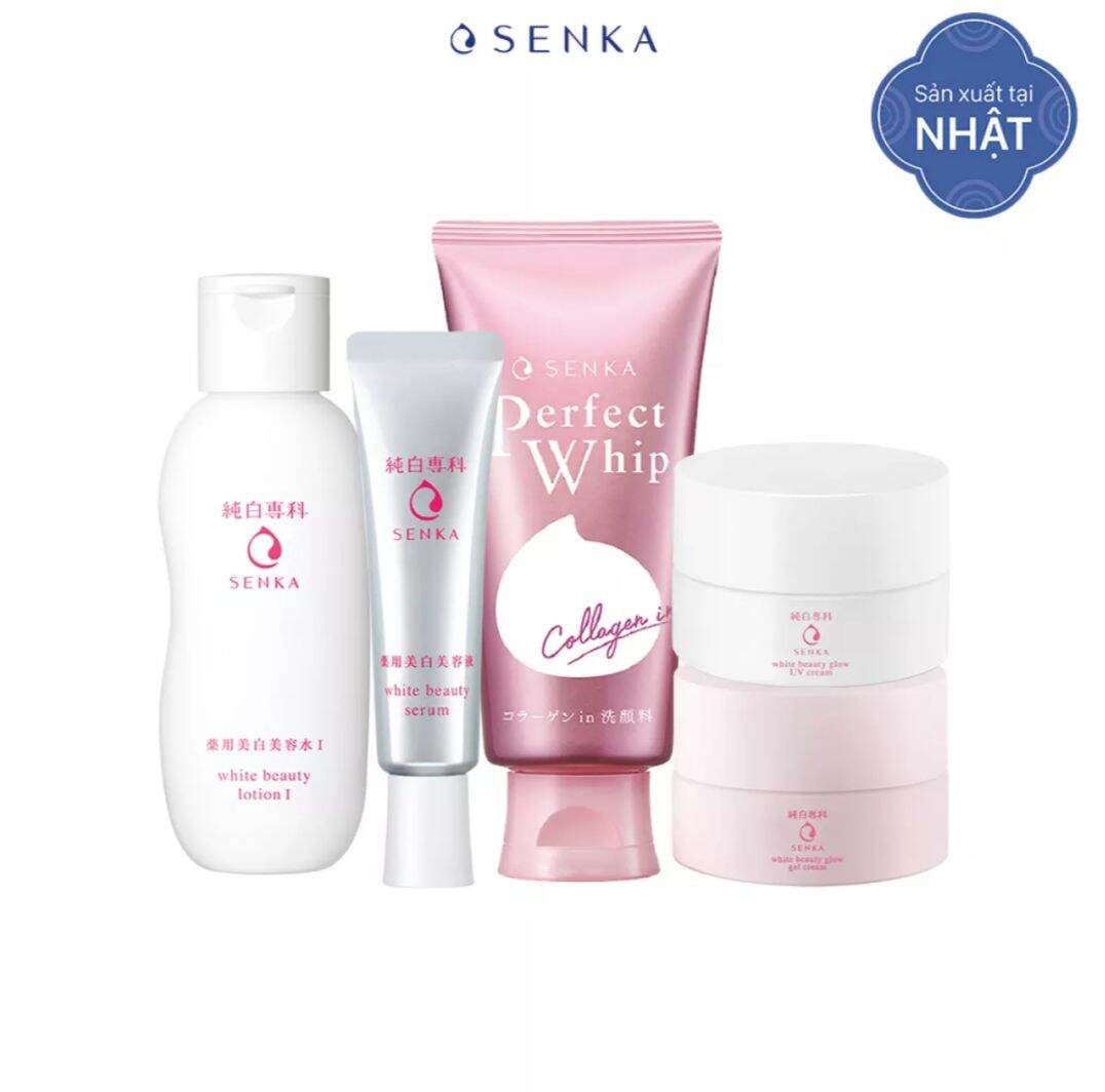 Bộ sản phẩm dưỡng trắng Senka 5 món